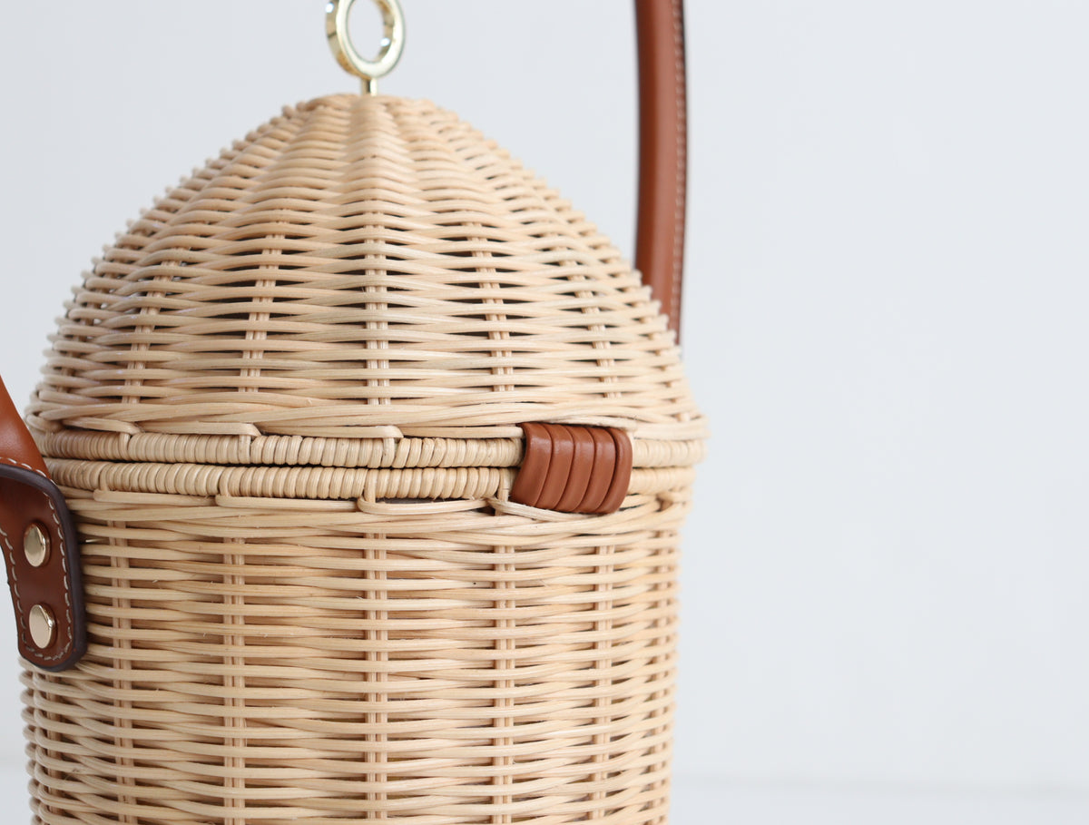 新品未使用　girlish jingle どんぐりラタンバッグ　リボン付き jingle どんぐりラタンバッグ – GIRLISH