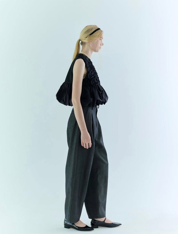 St.cecilia BLACK LINE フロレットトップス