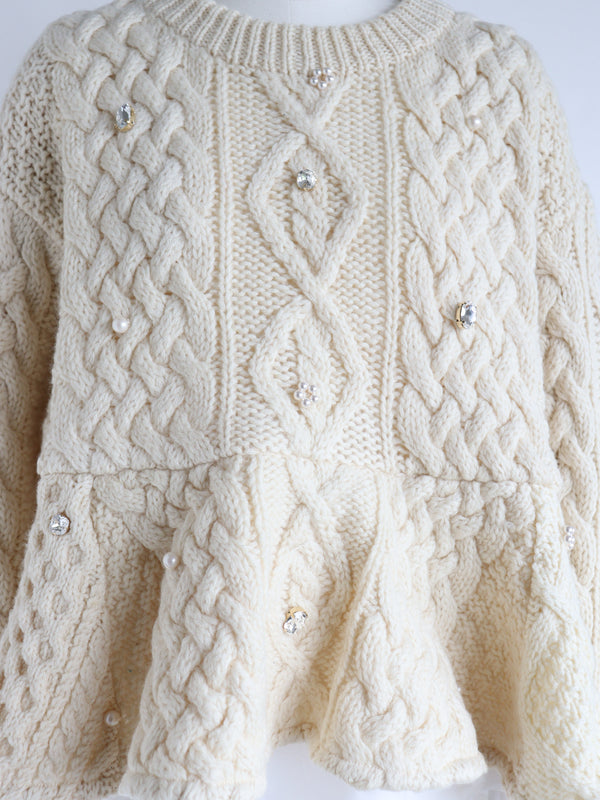 Rebornヴィンテージペプラムニット《Ellie》