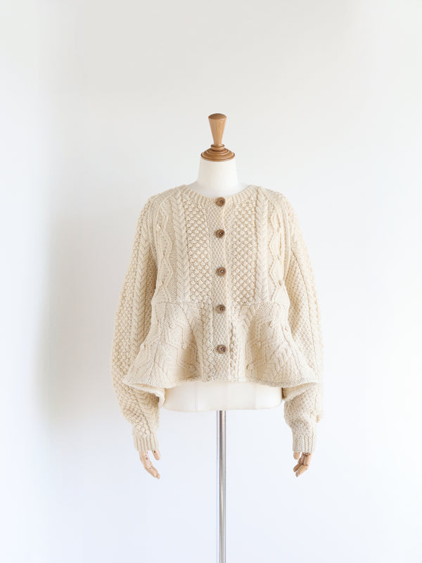 Reborn ヴィンテージペプラムカーディガン《Lottie》