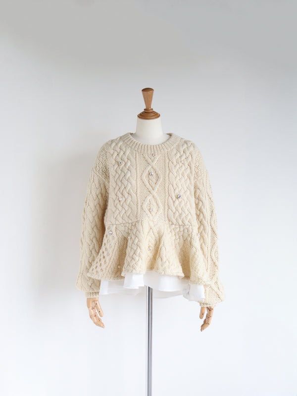 Rebornヴィンテージペプラムニット《Ellie》