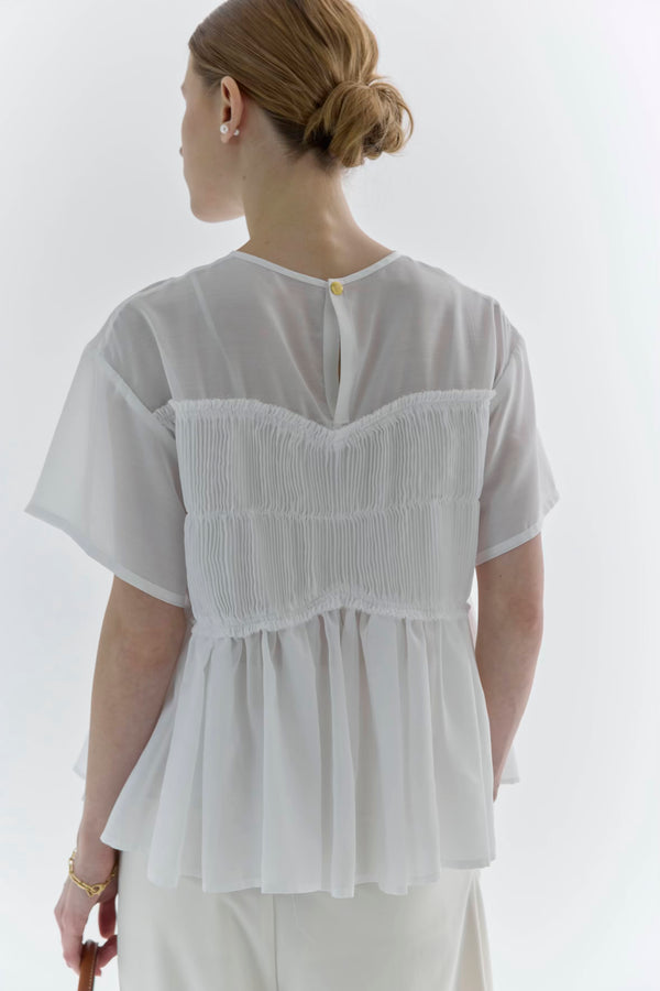St.cecilia アコーディオンブラウス