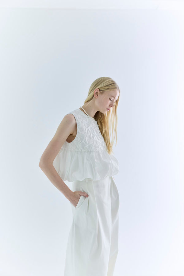 St.cecilia BLACK LINE フロレットトップス