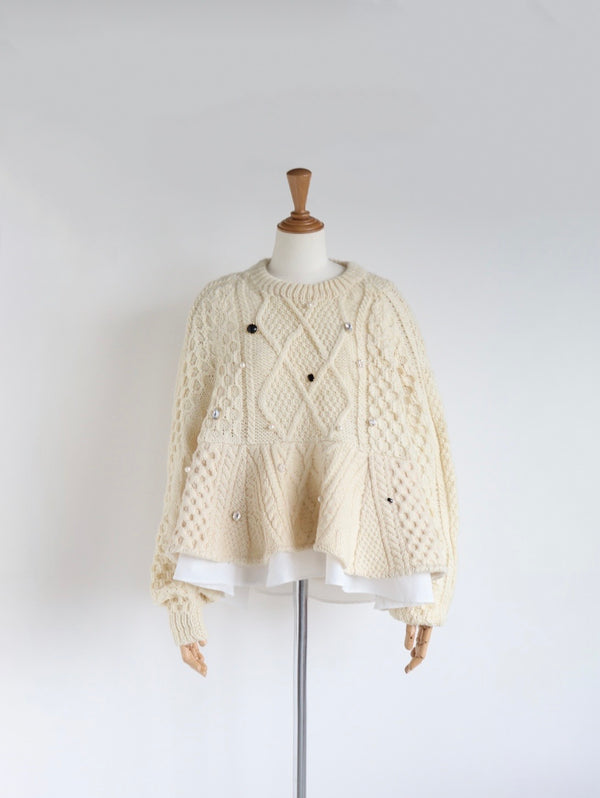 Reborn ヴィンテージペプラムニット《Mia》