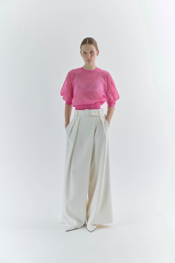 St.cecilia シアーリネンニット