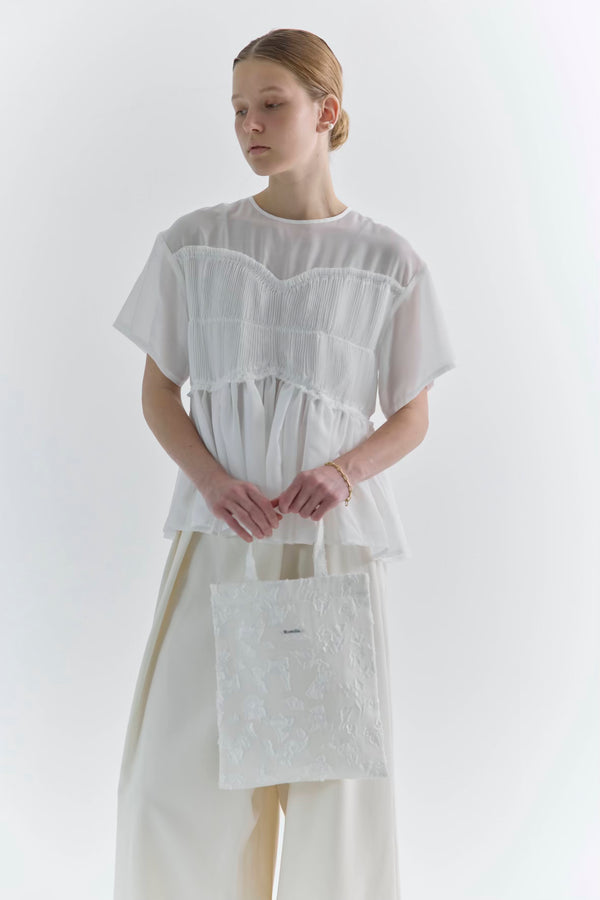 St.cecilia アコーディオンブラウス