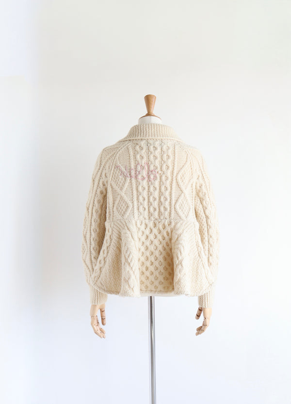 Reborn ヴィンテージペプラムカーディガン《Nora》