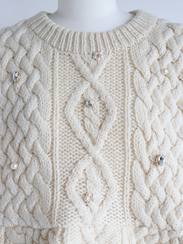 Rebornヴィンテージペプラムニット《Ellie》