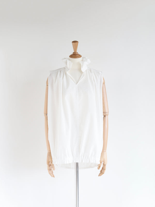 St.cecilia ネックフリルブラウス