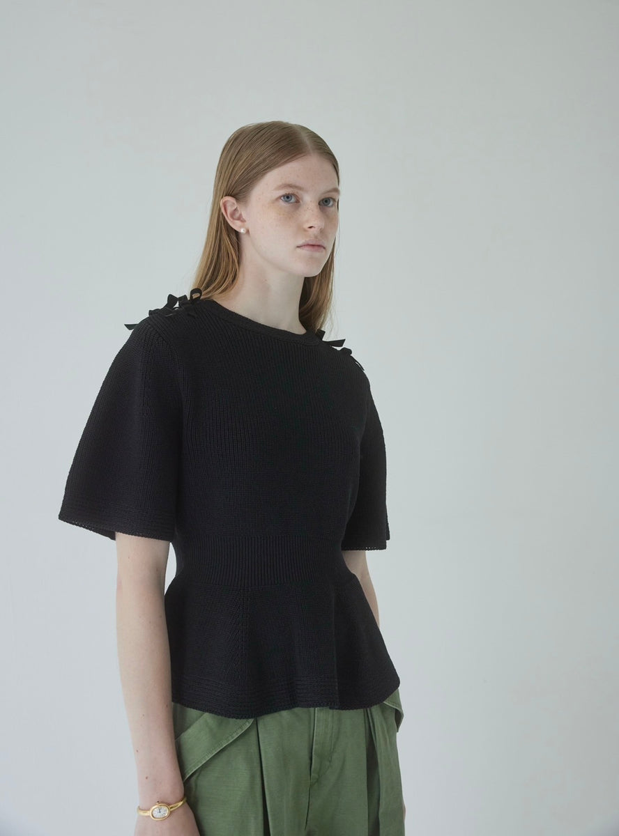 St.cecilia ショルダーリボンニット – GIRLISH