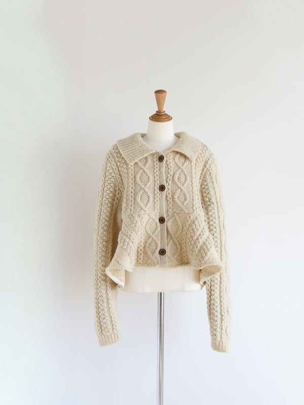 Reborn ヴィンテージペプラムカーディガン《Mill》