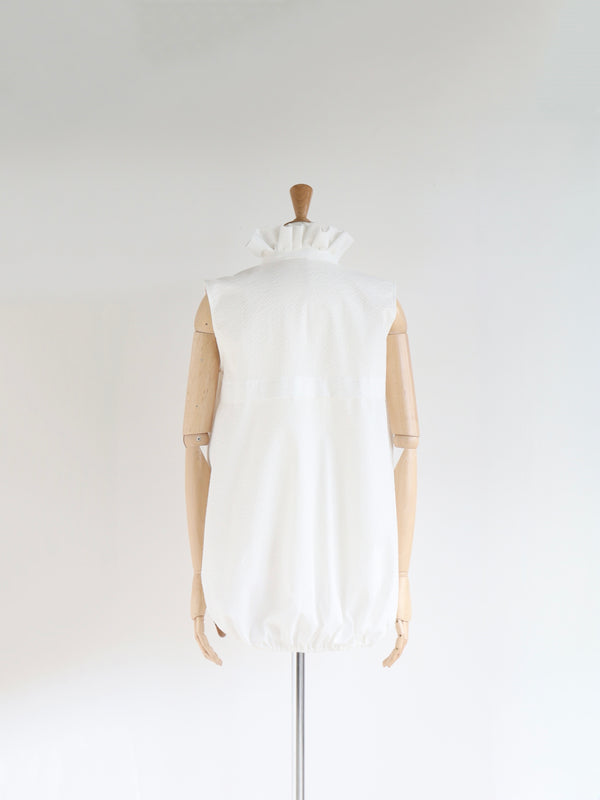 St.cecilia ネックフリルブラウス