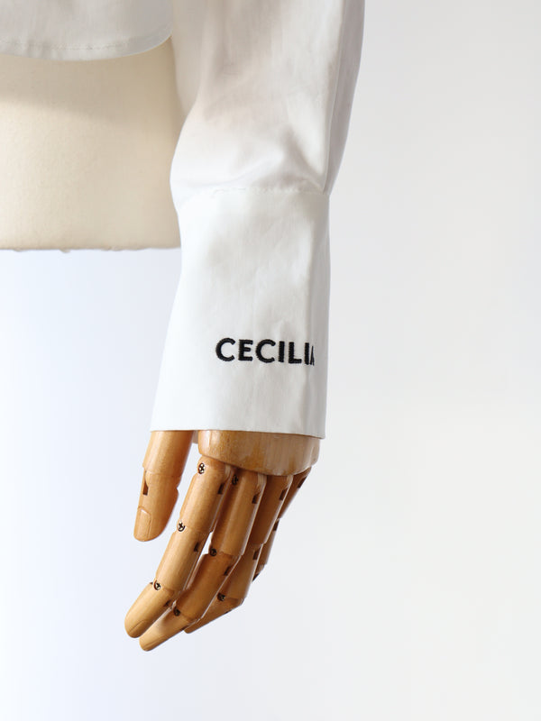 St.cecilia ハーフムーンブラウス