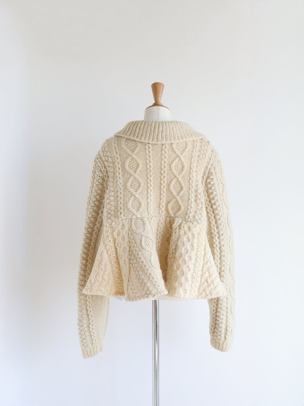 Reborn ヴィンテージペプラムカーディガン《Mill》