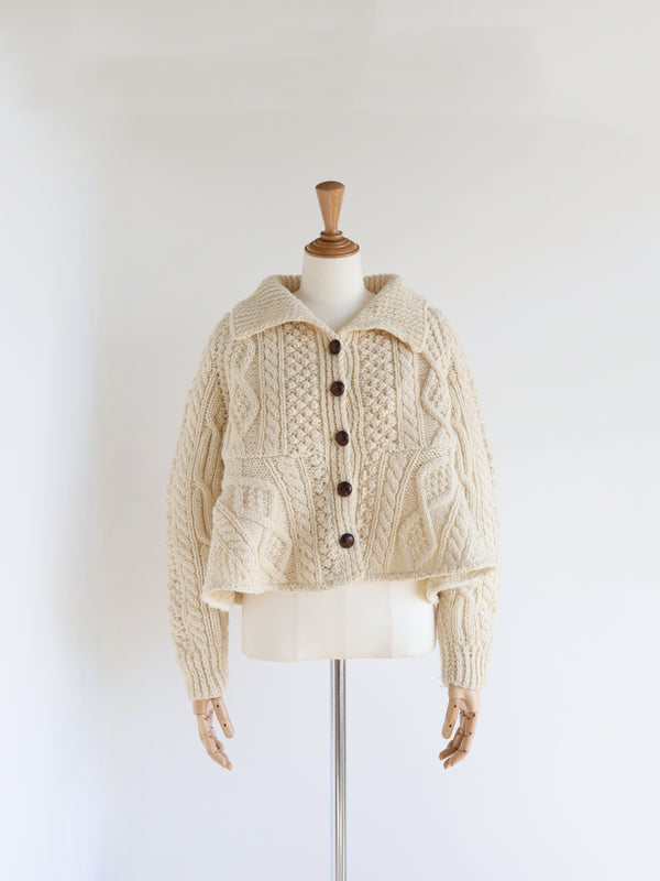 Reborn ヴィンテージペプラムカーディガン《Teddy》