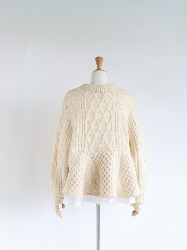 Reborn ヴィンテージペプラムニット《Chloe》