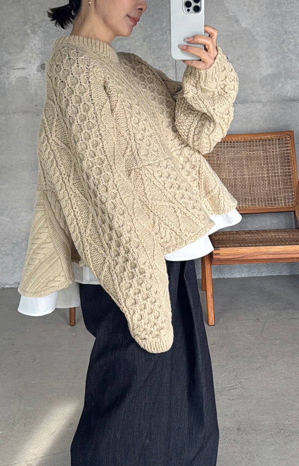 Reborn ヴィンテージペプラムニット《Susan》