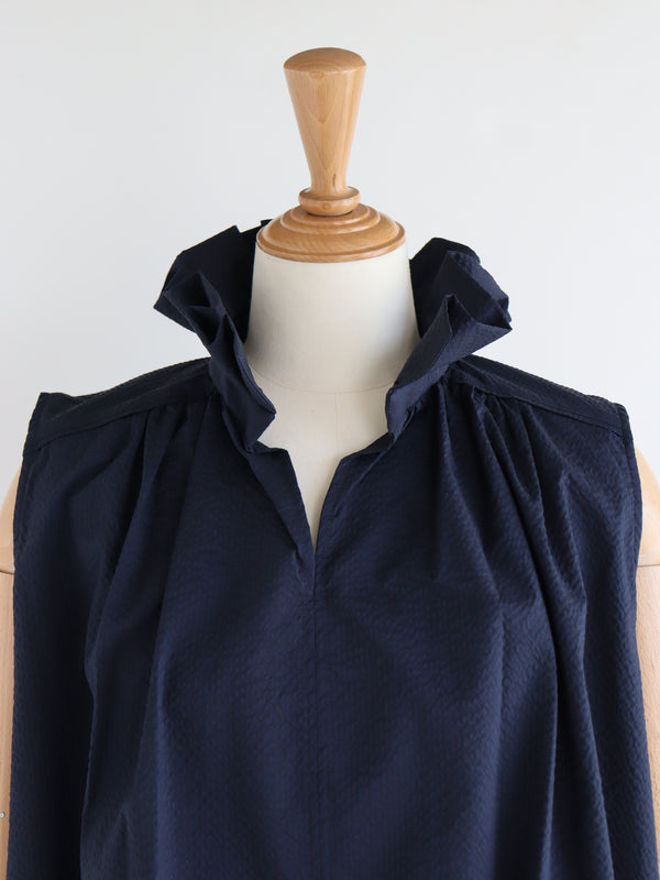 St.cecilia ネックフリルブラウス