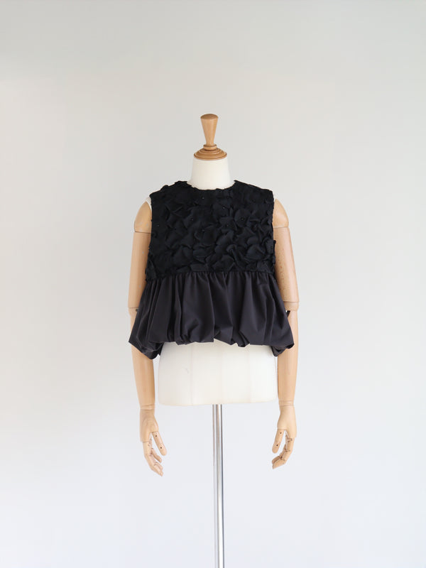 St.cecilia BLACK LINE フロレットトップス