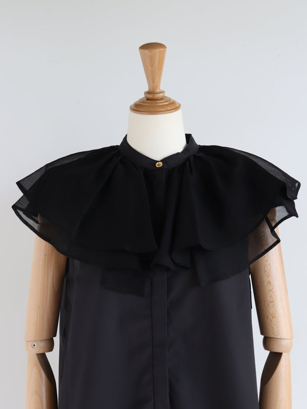 St.cecilia ポピーノースリーブブラウス