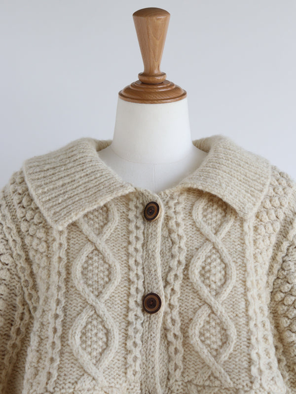 Reborn ヴィンテージペプラムカーディガン《Mill》