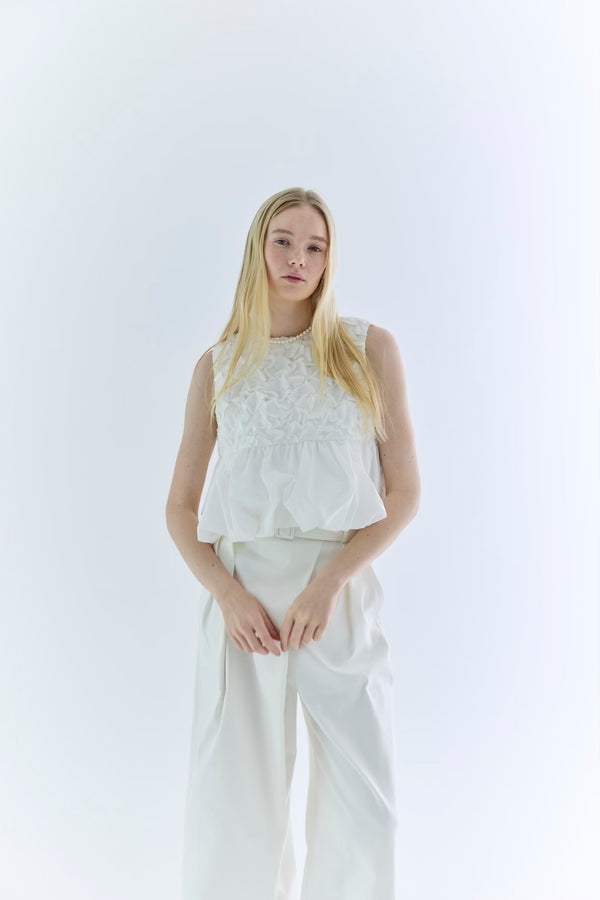 St.cecilia BLACK LINE フロレットトップス