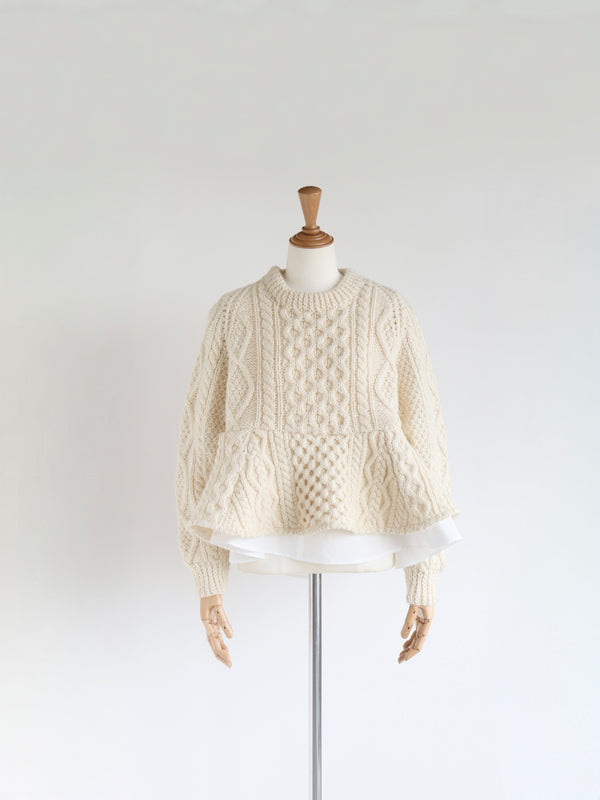 Reborn ヴィンテージペプラムニット《Luna》