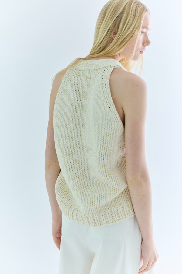 St.cecilia チャンキーニットジレ