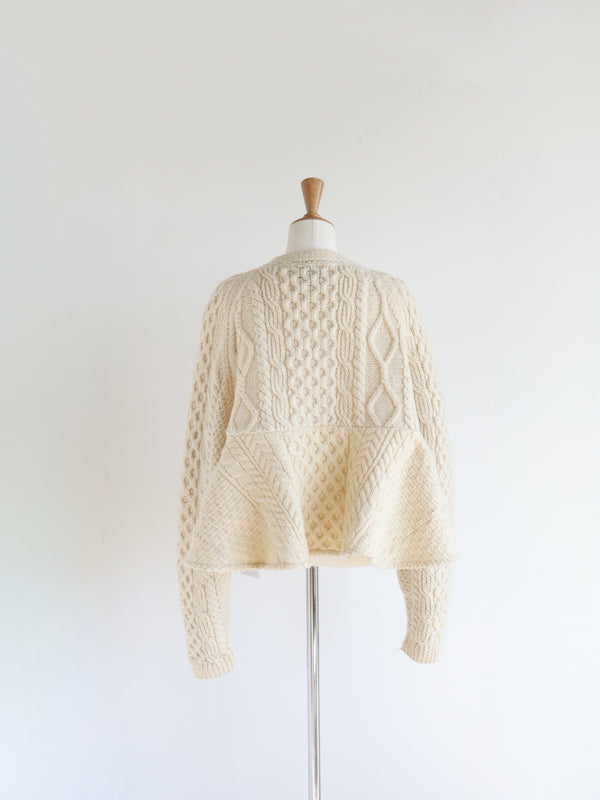 Reborn ヴィンテージペプラムカーディガン《Daisy》