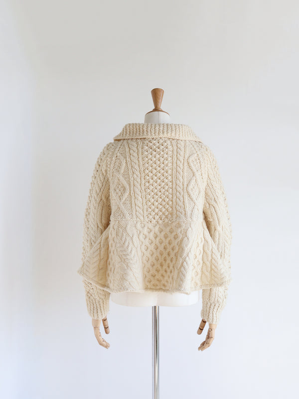 Reborn ヴィンテージペプラムカーディガン《Teddy》