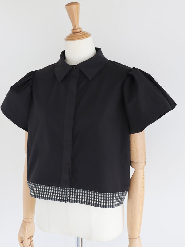 St.cecilia ギンガムラインシャツ
