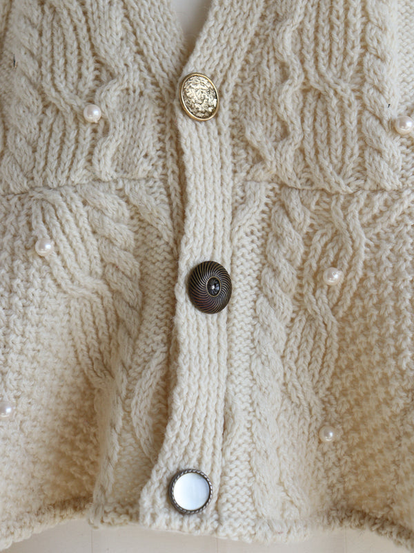 Reborn ヴィンテージペプラムカーディガン《Daisy》