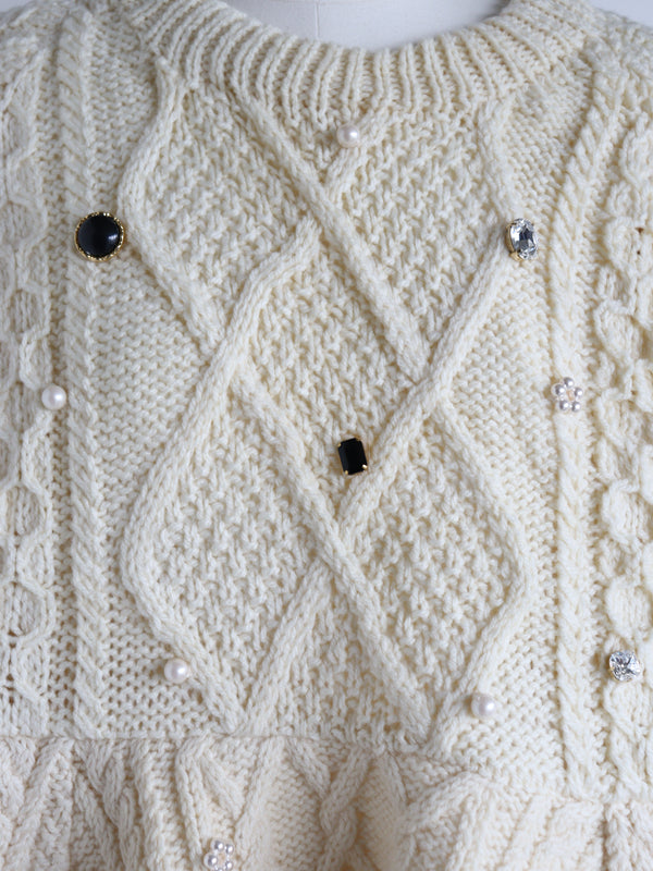 Reborn ヴィンテージペプラムニット《Mia》