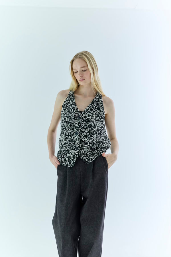 St.cecilia チャンキーニットジレ