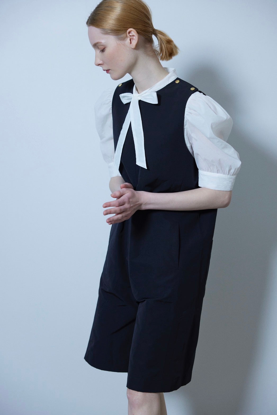 St.cecilia クルーネックショートサロペット – Girlish