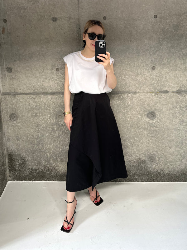 2022SUMMER/AUTUMN新作 girlish st.cecilia パールトップス ブラック