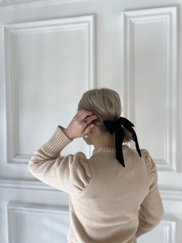 VELOR RIBBON HAIR TIE